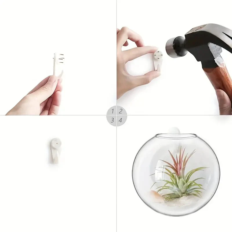 shenruifa Piante Sospese Fiori Vaso di Vetro Parete Contenitore per Acquario Idroponico Decorazioni per la Casa (Forma di Topo