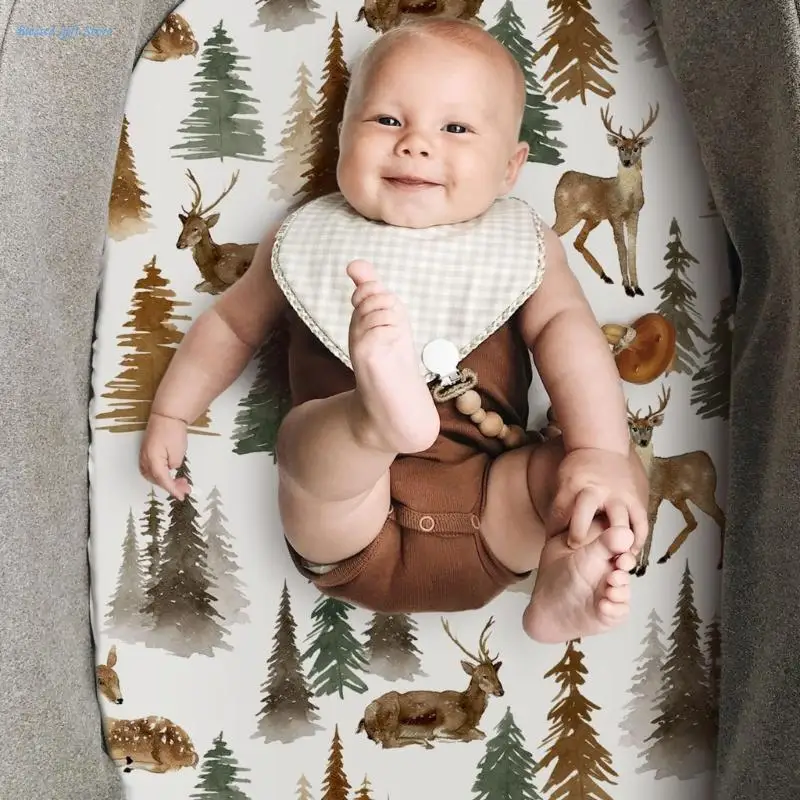 Baby Fitted Sheet Newborn Bassinet Changing Pad Cover Soft Breathable 2Pcs