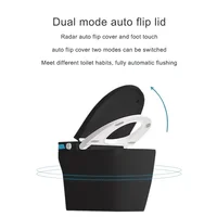 New Design Automatic Ceramic Bathroom Electric Black Smart Wc Toilet Bowl Bidet Intelligent with Remote Control 2
