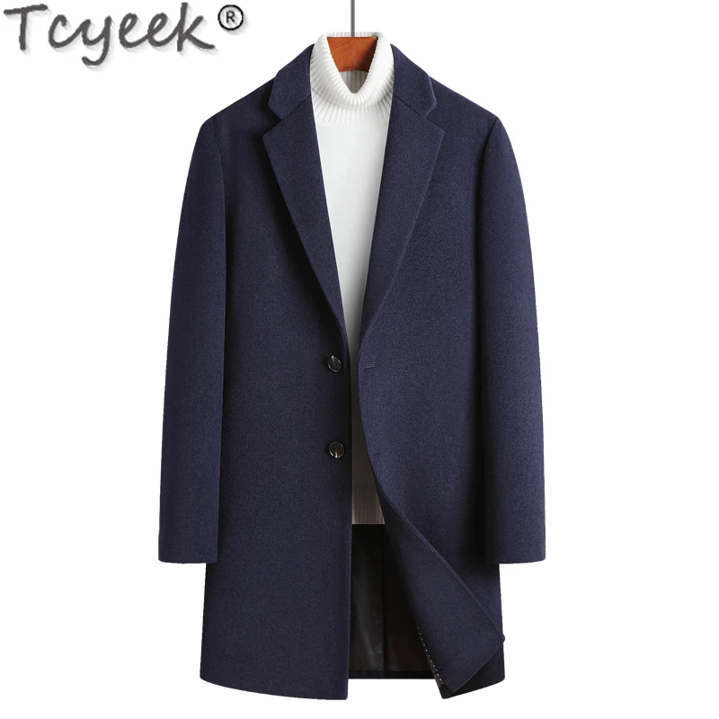 

Tcyeek Winter Fall 51% Wool Jackets Man Clothes Fashion Casual Wool & Blends Coat Men Streetwear Woolen Coats Abrigos Hombre