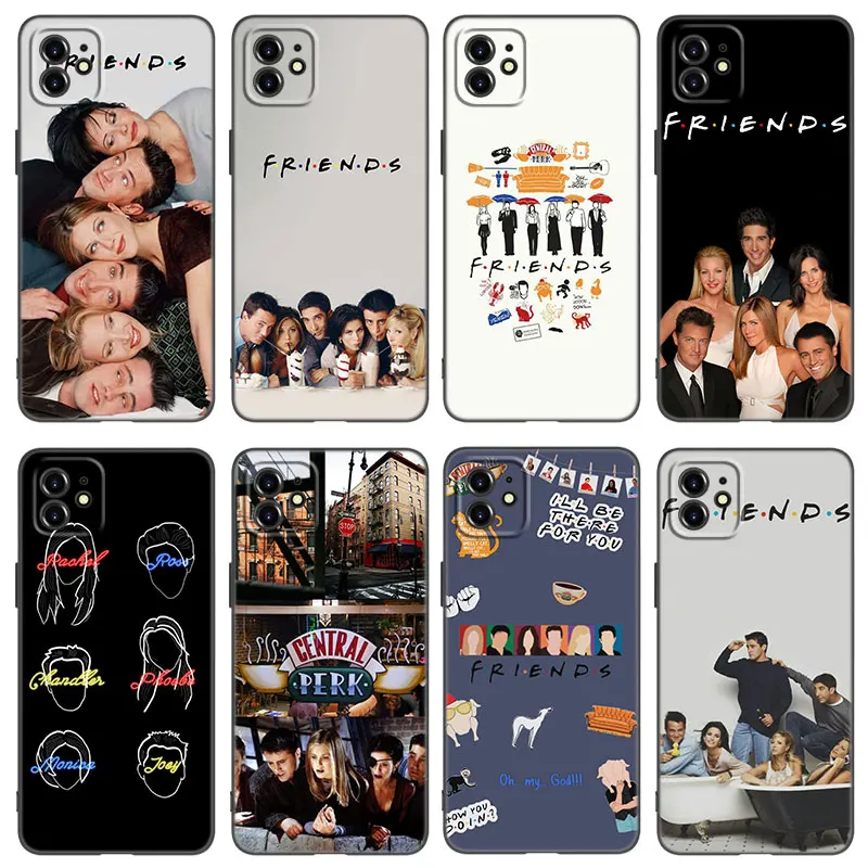 Friends Tv Show Custodia Per Telefono Per Apple Iphone 13 12 Mini 11 Pro Xs Max Xr X 8 7 6S 6 Plus Se 2022 2020 5 S 5 Soft Tpu Black Cover