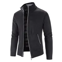 New Arrival Knitted Sweater Men Spring Autumn Casual Fleece Cardigan Men Sweaters Coats Solid Color Plus Size 3XL 5 Colors 2