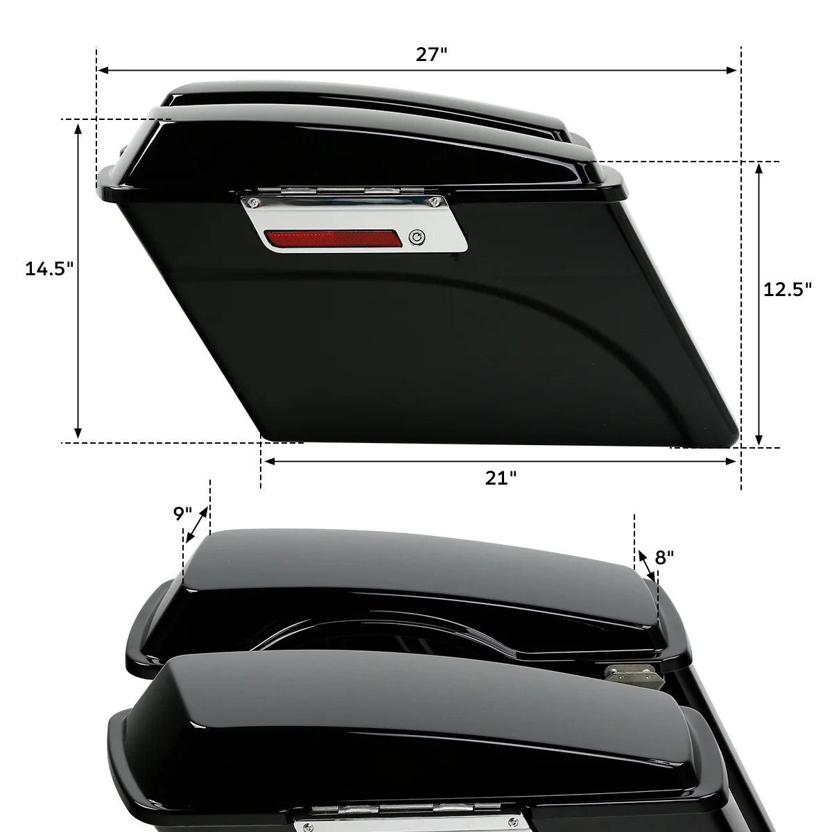 Motorcycle Hard Saddlebags For Harley Touring Road King Street Electra Glide 1994-2013 Dyna Softail Sportster