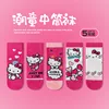5 Pairs Sanrio Hello kitty Kids Socks Kawaii New Fall Cartoon Children mid-calf socks Cotton Sock for Girls Gifts 6