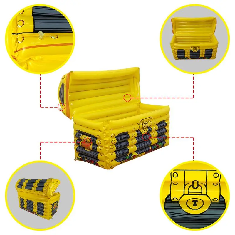 Indoor Outdoor Inflatable Ice Container PVC Beverage Cooler Treasure Box Multi-Purpose Bar Drinks Cool Leisure Supplies
