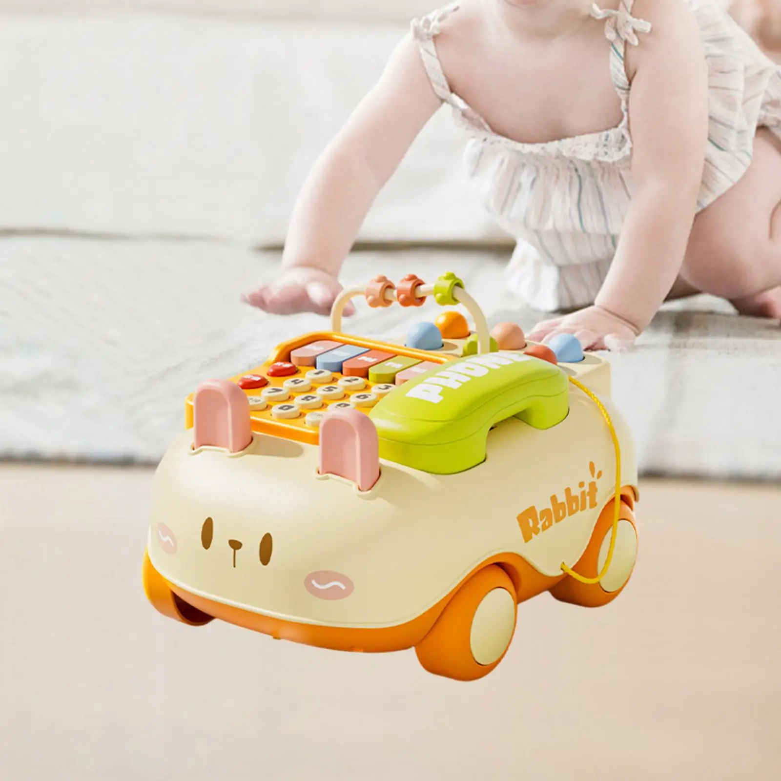 Baby Telephone Toy Educational Toy Multifunction Creative Simulation Telephone Pretend Phone for Toddler Kids Boys Birthday Gift 2