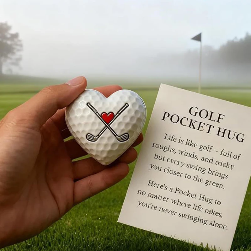 Golf Pocket Hug, Inspirational Golf Gift With Encouraging Message Card, Small Gift For Golf Lovers, Thoughtful Golf Present