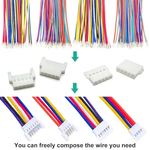 2.00mm Pitch Male Female Connector Molex 2.0mm Male Female Connector 2/3/4/5/6/7/8/9/10 Pin 51005 51006 Housing (MX2.0-Kit)