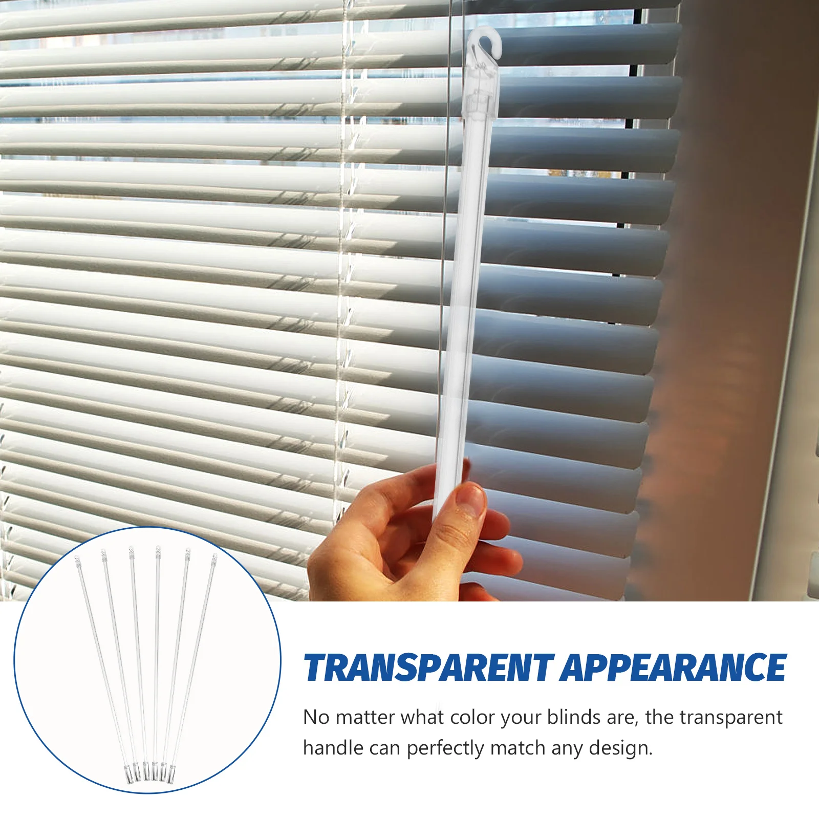 Blinds Wand Blind Replacement Rod Vertical Window Tilt Stick Hook Pulling Control Opener Curtain Parts Clear Venetian Pull Rods