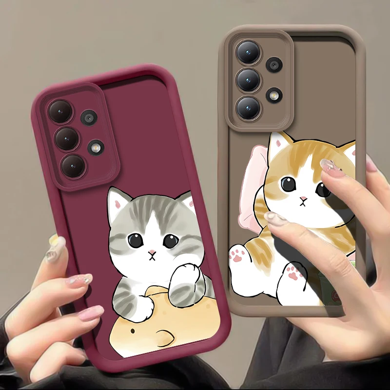 Cute Anime Cat Silicone Soft Phone Case Cover