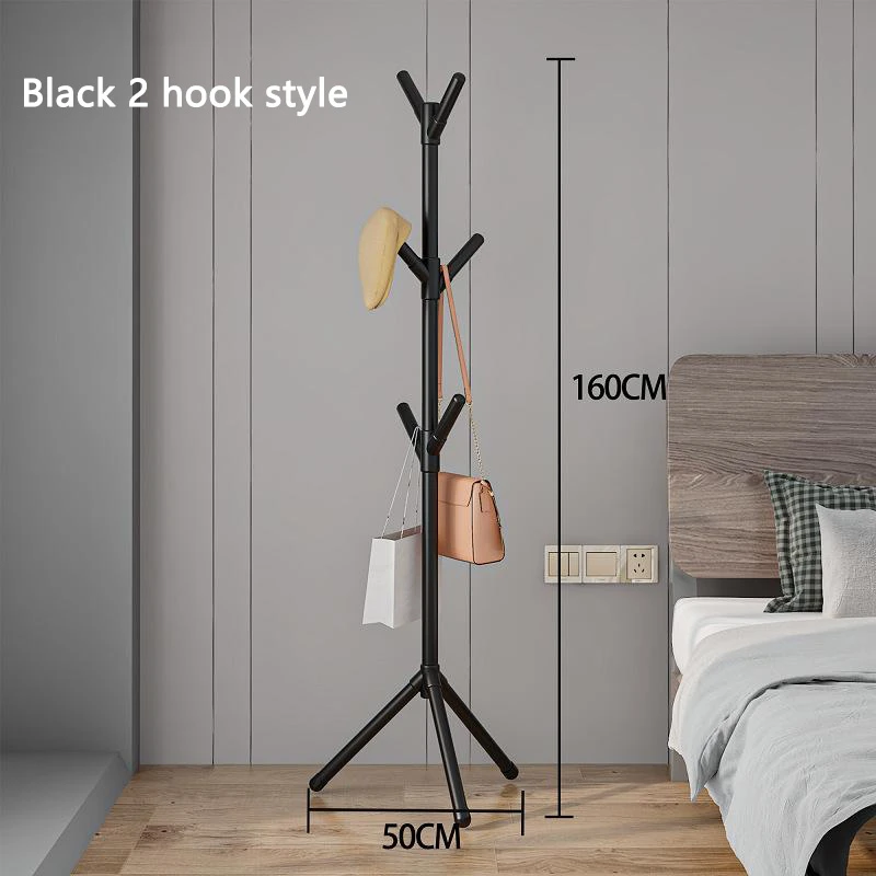 Tree Branches Solid Wood Clothes Hanger Bedroom Floor Coat Rack Home Single Rod Bag Shelf Stable Load-bearing Coat Hat Stand New 5