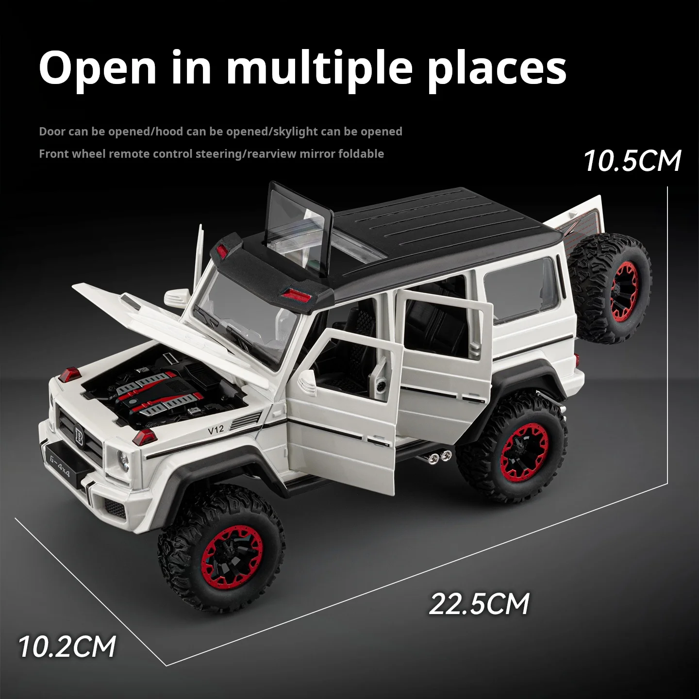 공식 인증 1:24 메르세데스-벤츠 G500 합금 다방향 원격 조종 자동차 정교한 장난감 자동차 소년 선물 수집품