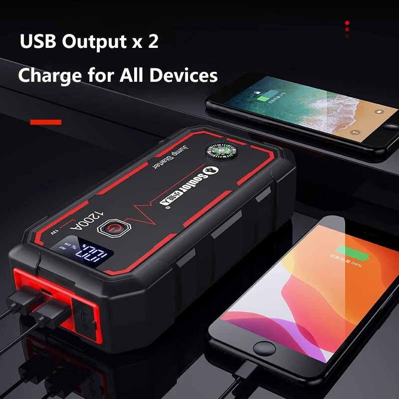 79800mAh Car Jump Starter Power Bank Charger Emergency Start Device Start-Up Booster Battery Auto External Battery Assecories
