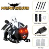 Large Halloween Outdoor Decoration Inflatable Ghost Skeleton Cat with Wings Built-in LED Light for Halloween Holiday Party Decor 4