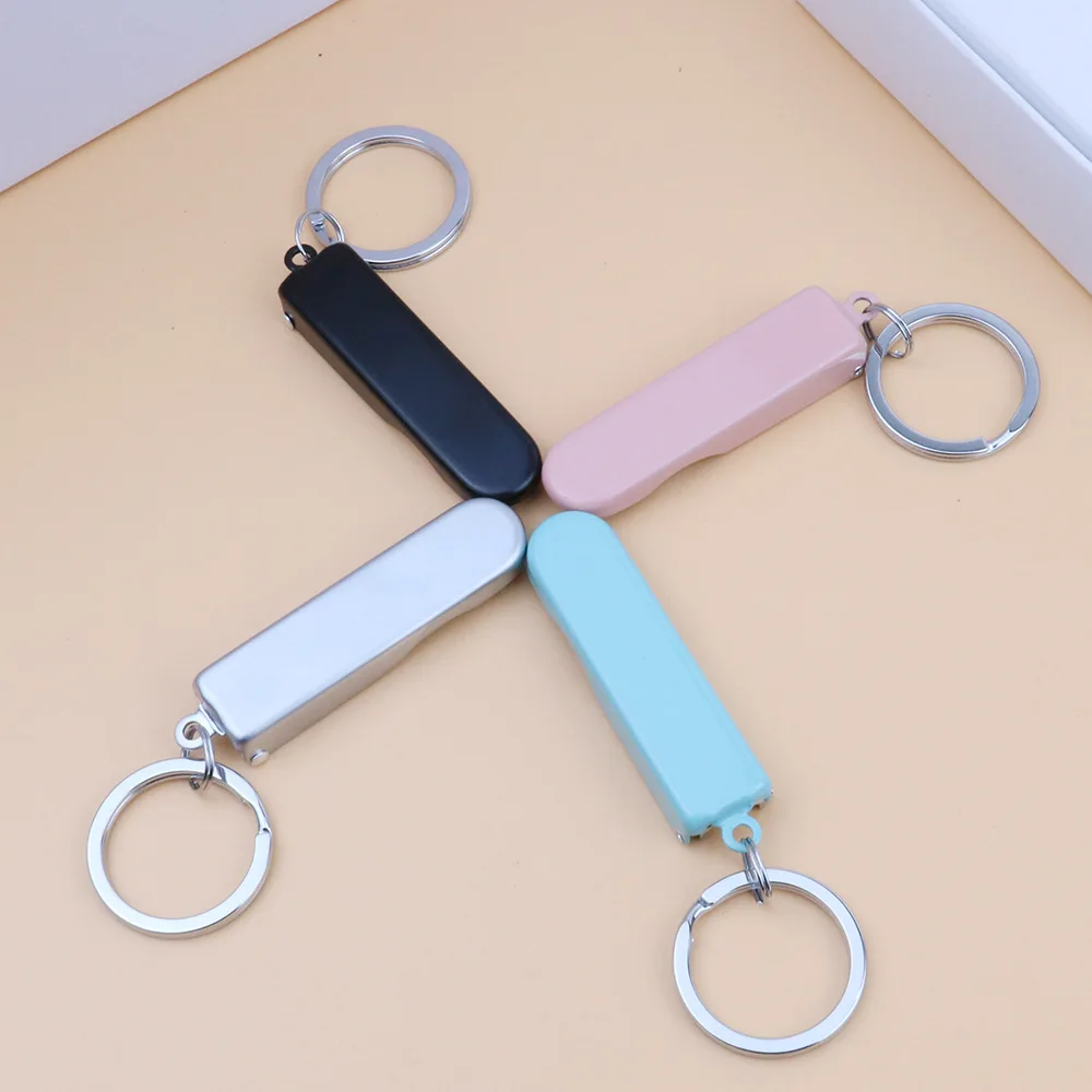 Ultra-thin Portable Folding Nail Clipper Compact Nail File Cutter Collapsible Fingernail Trimmer Clippers with Key Ring