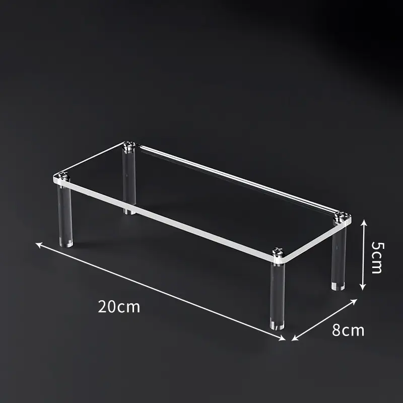 1-5 Tier Acrylic Display Risers Clear Shelf Doll Clay Figurine Display Stand for Desserts Perfume Organizer Showcase W-10 - Image 7