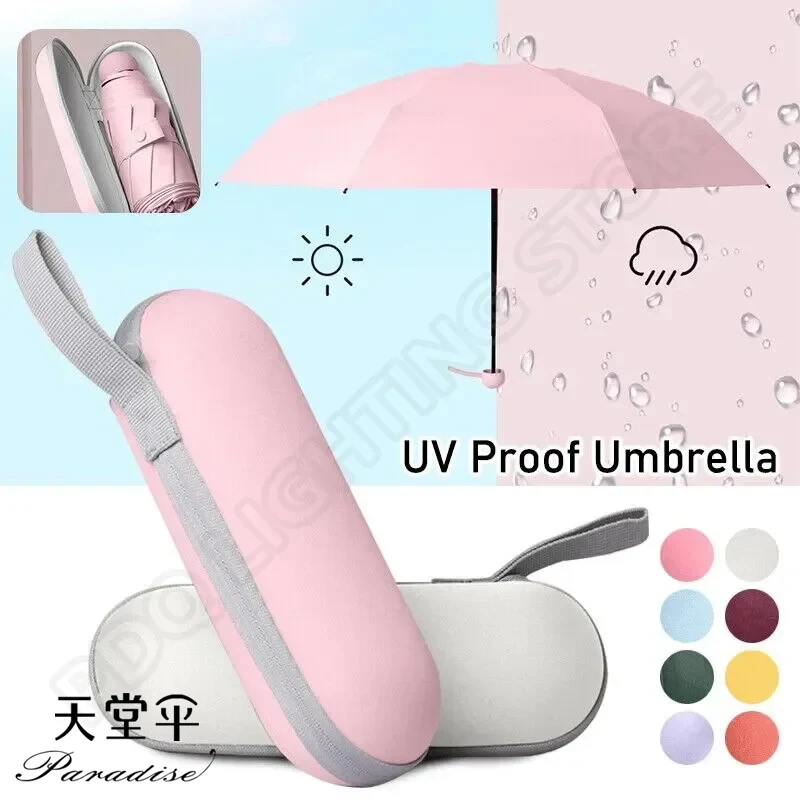 Folding Mini Umbrella Women Portable Travel Capsule 5 Folding Windproof Parasol mini umbrella folding umbrella