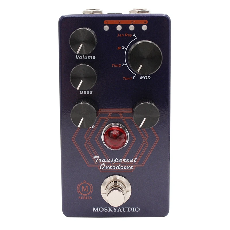 

MOSKYAUDIO Transparent Guitar Overdrive Effects Pedal Clean Drive True Bypass Function Guitar Effects Processor Parts