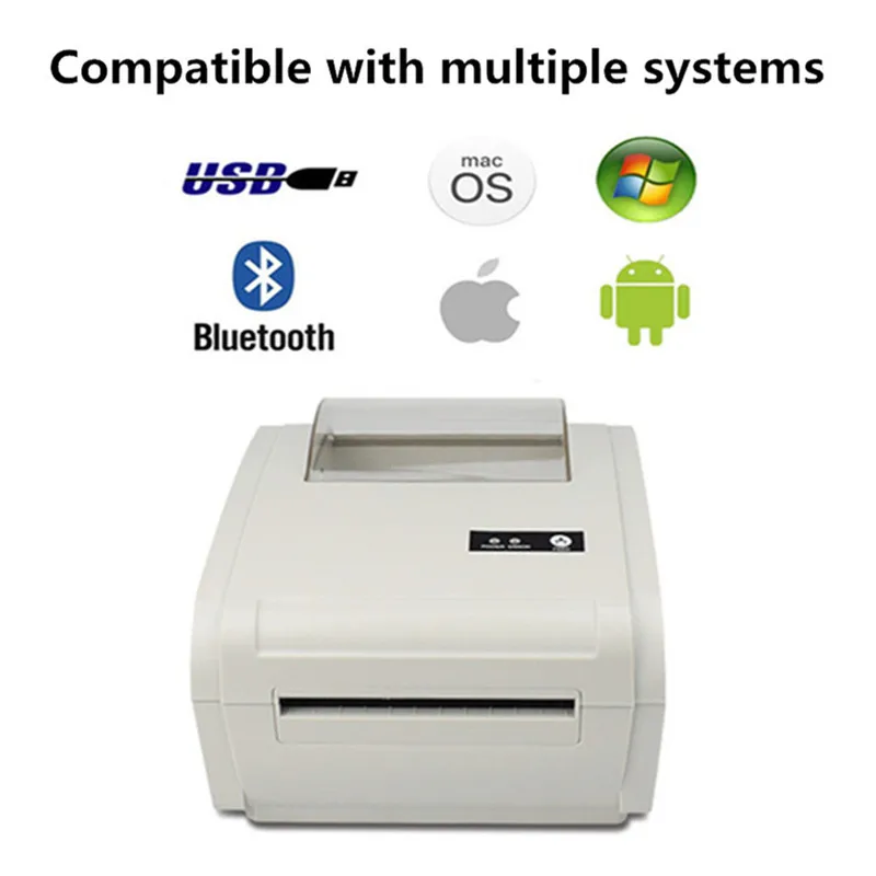 bluetooth pocket printer ZJ9210 Shipping Label 4x6 Inch Express Waybill Sticker Width 40-110mm USB Bluetooth Thermal Barcode Printer for Windows MAC OS pocket sticker printer