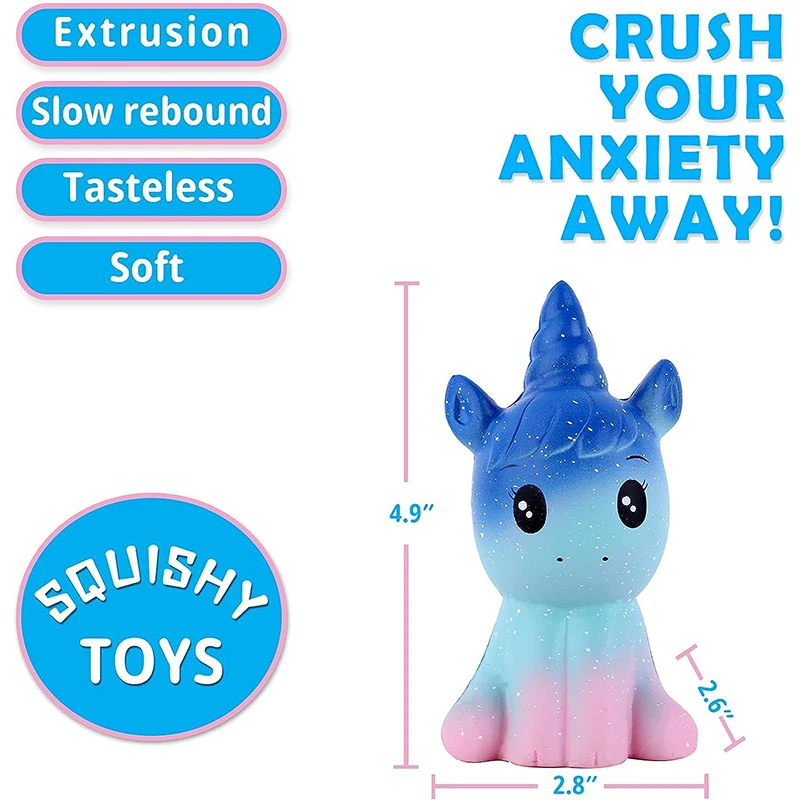 4.9 Inches Squishies Unicorn Galaxy Kawaii Soft Slow Rising Scented Animal Squishies Stress Relief Kids Toys Children\'s Day Gift