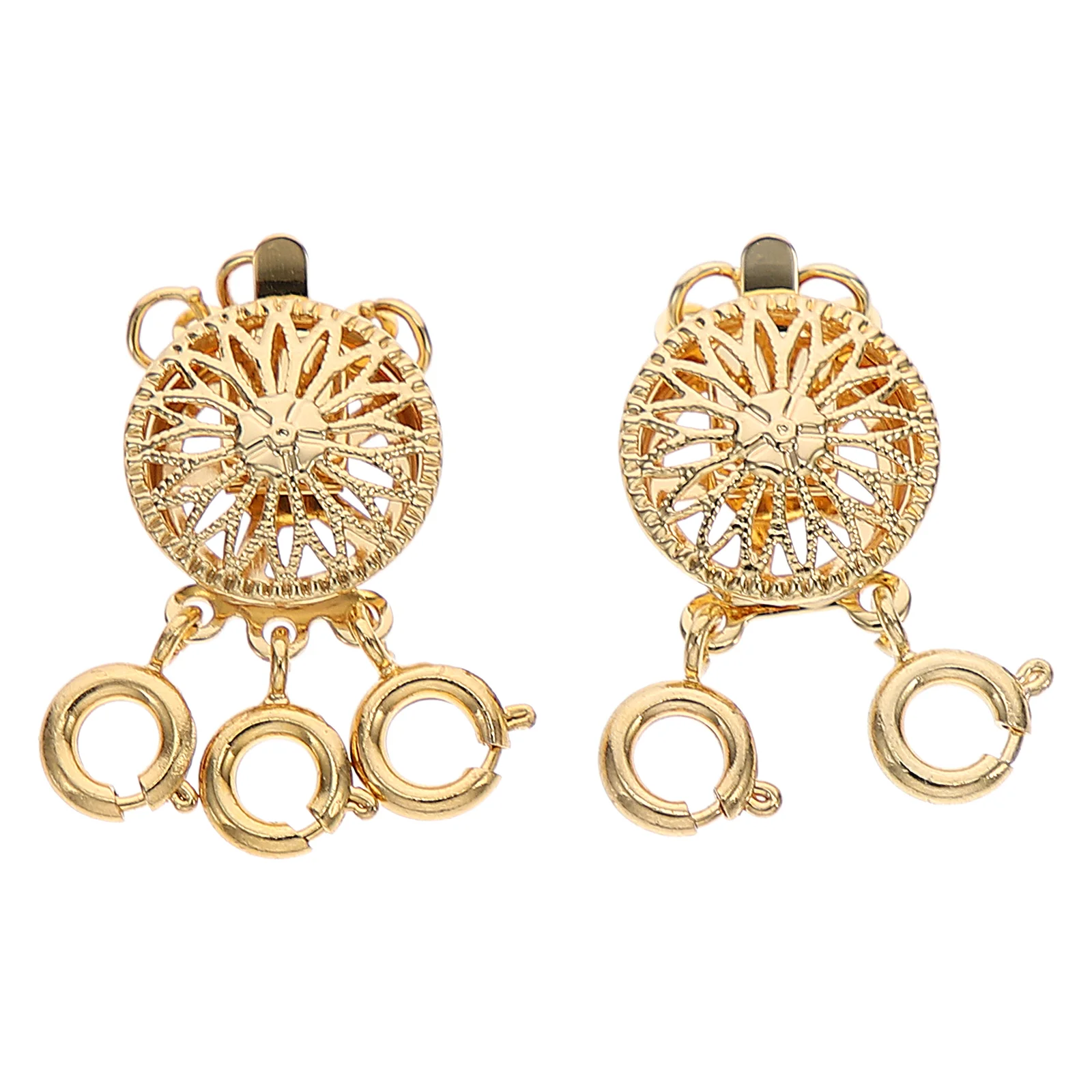 

2Pcs Necklace Layered Clasp 3 Strands Jewelry Spacers Necklace Separator Bracelet Clasps Connectors Bracelet Jewelry Crafts