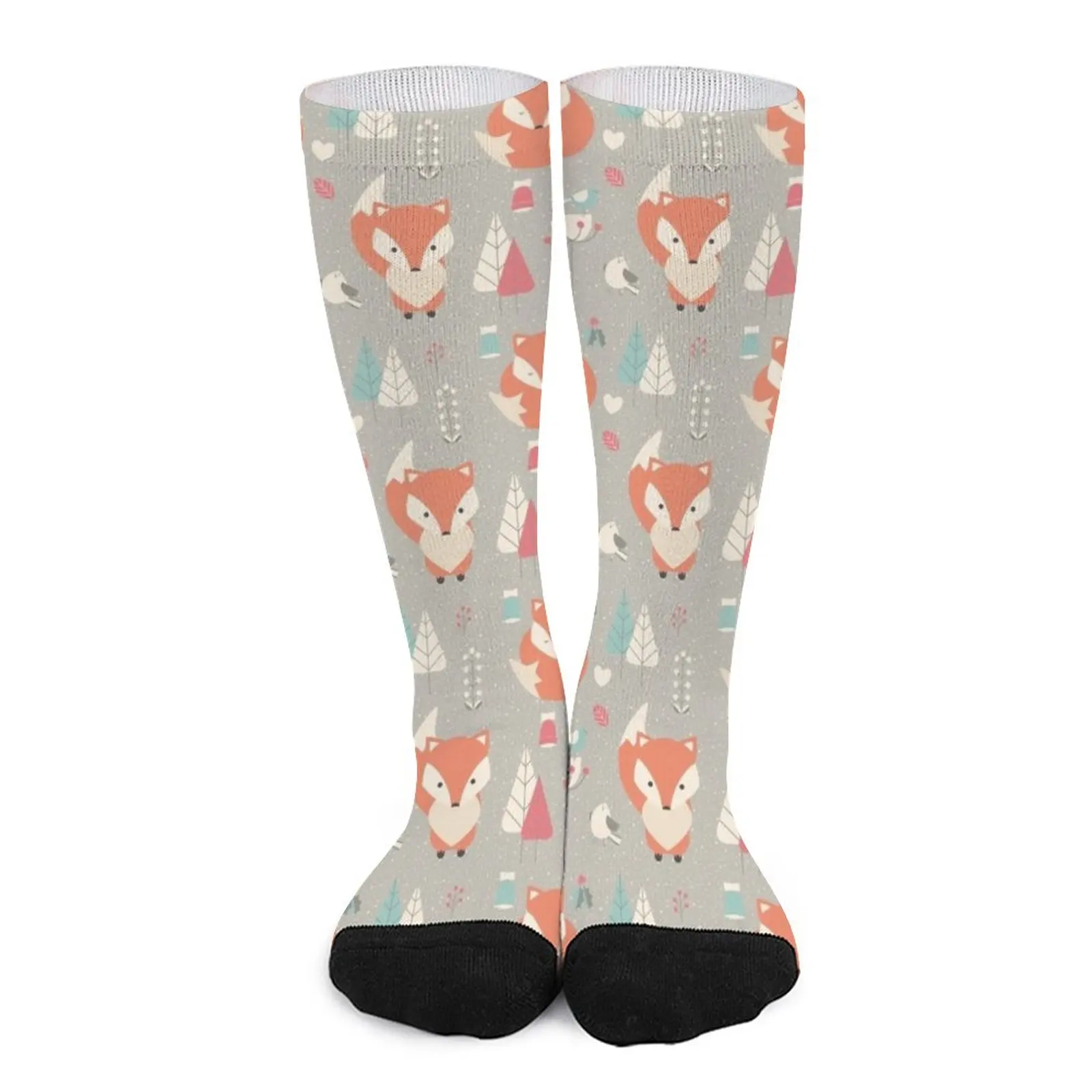 Fox Forest Socks Women's socks high Socks men cotton Sock Women custom socks the faery forest