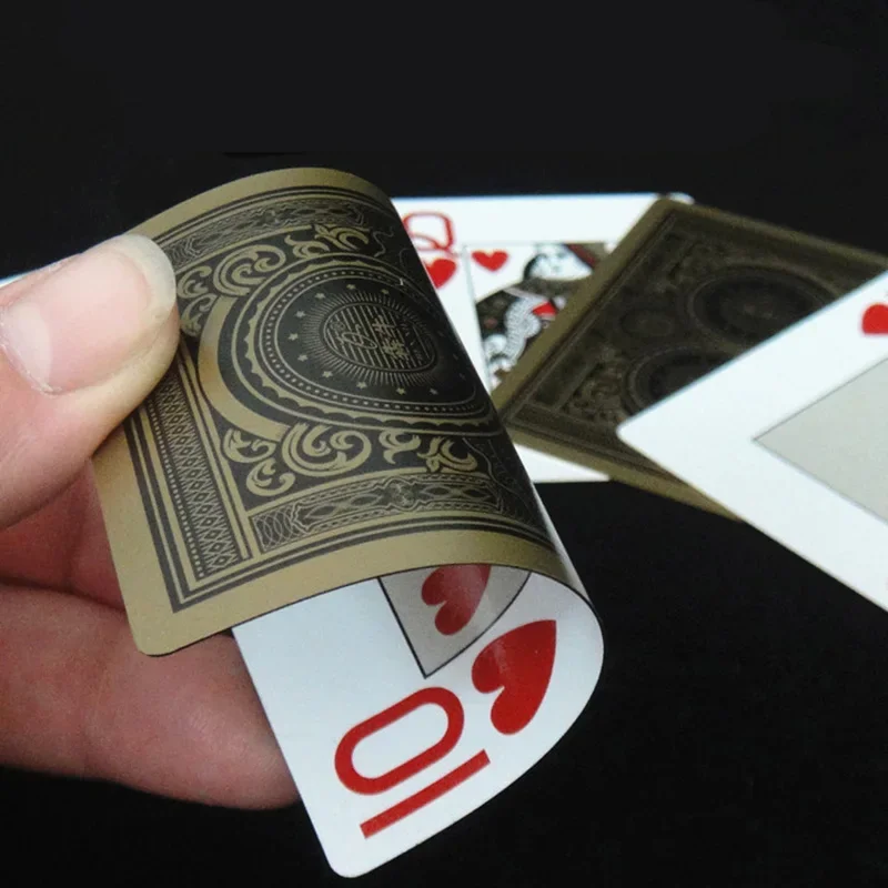 1 piece Golden Color Foil Plated Poker Waterproof Luxury Premium Plastic Playing Cards Collection Gift