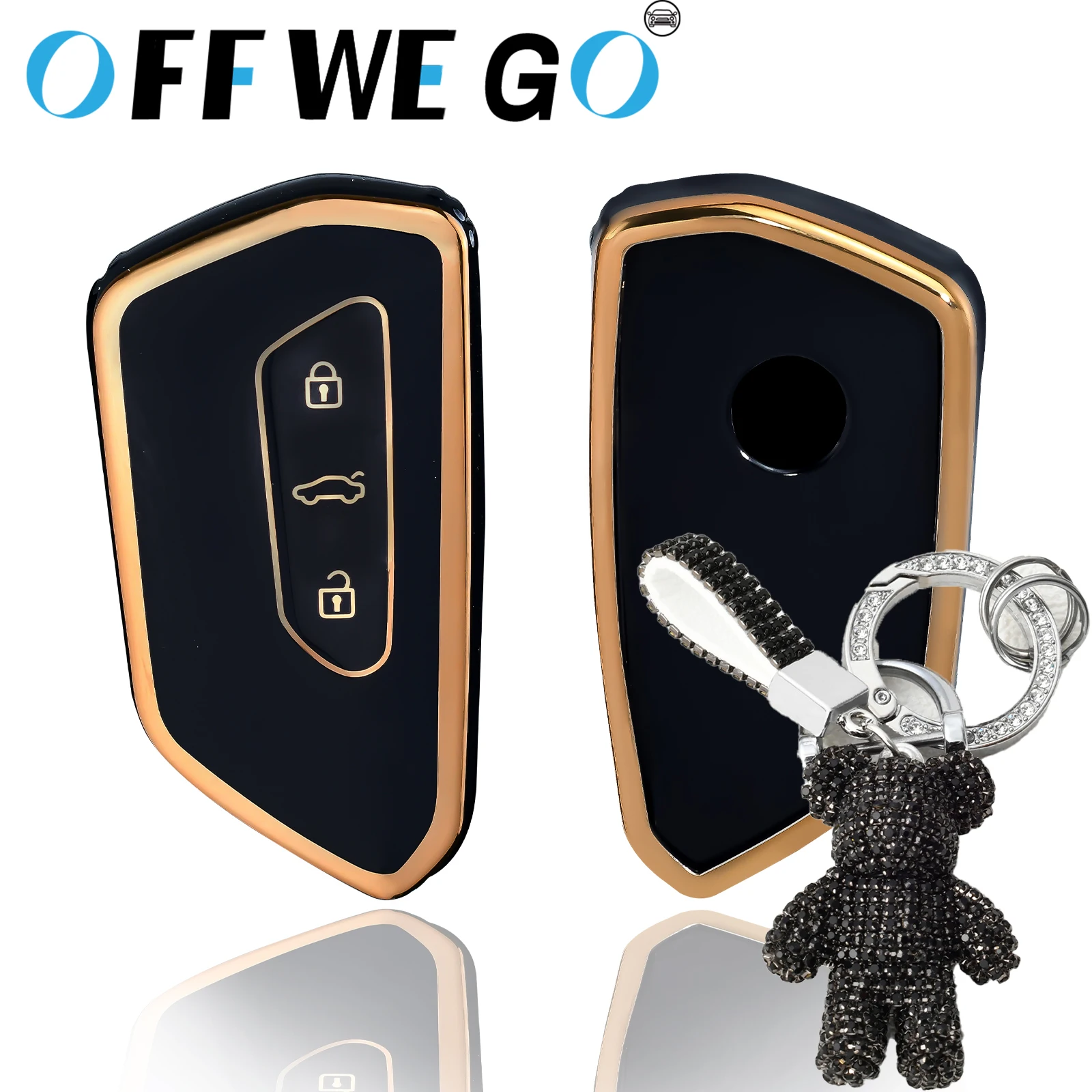 

TPU Car Key Case Cover For VW Golf 8 Shell Key Cover For Skoda Octavia A8 MK4 Mk8 2021 Seat Leon Mk4 Cupra Formentor Car Key Bag