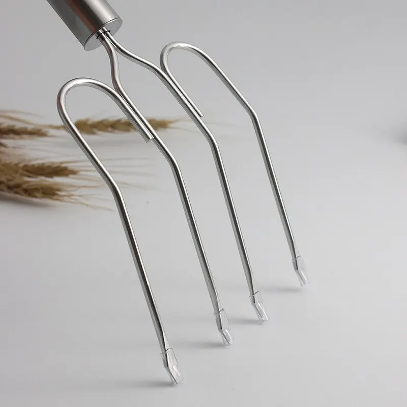 1pc Stainless Steel Fork Barbecue Fork Barbecue Skewer Chicken Wing Fork Barbecue Fork BBQ Outdoor Camping Barbecue Tool_voghion.com