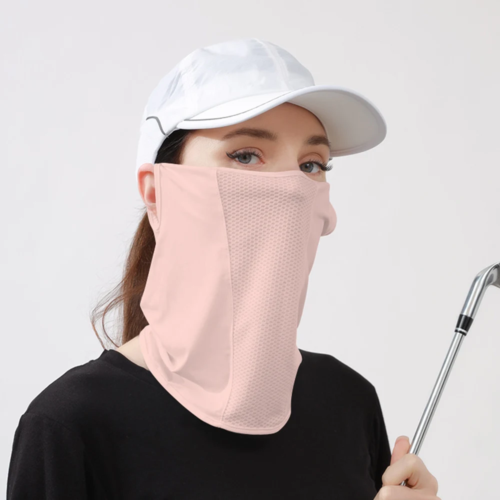 thumbnail image 2 of Tomorrow Fashion Full Face Mask For Sun Protection, 3D Face Cover For Women, UPF 50 Summer Face Mask For Women, Breathable Ice Silk Cooling Sun UV Face Reusable Mask For Biking, Driving 2 of 11