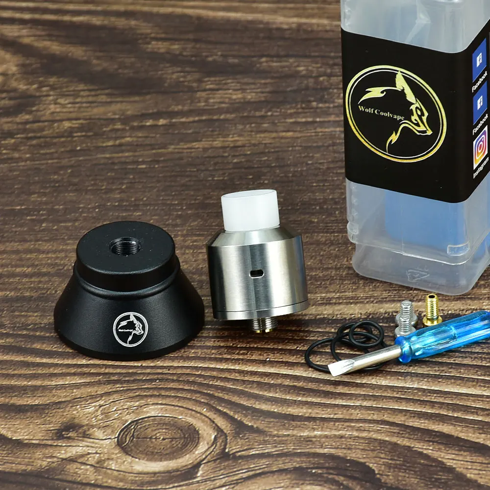 

wolfcoolvape NarDA RDA The Elusive RDA vape 22mm atomizer 316 SS Single vape coils rda atomizer tank vs SXK NarDa 5A RDA