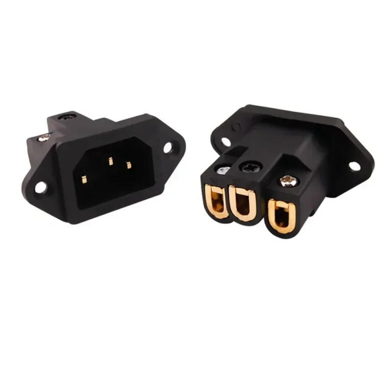 High-Quality 3-Pin AC Power Connector Audio Plug for DIY Hi-Fi Amplifier Projects