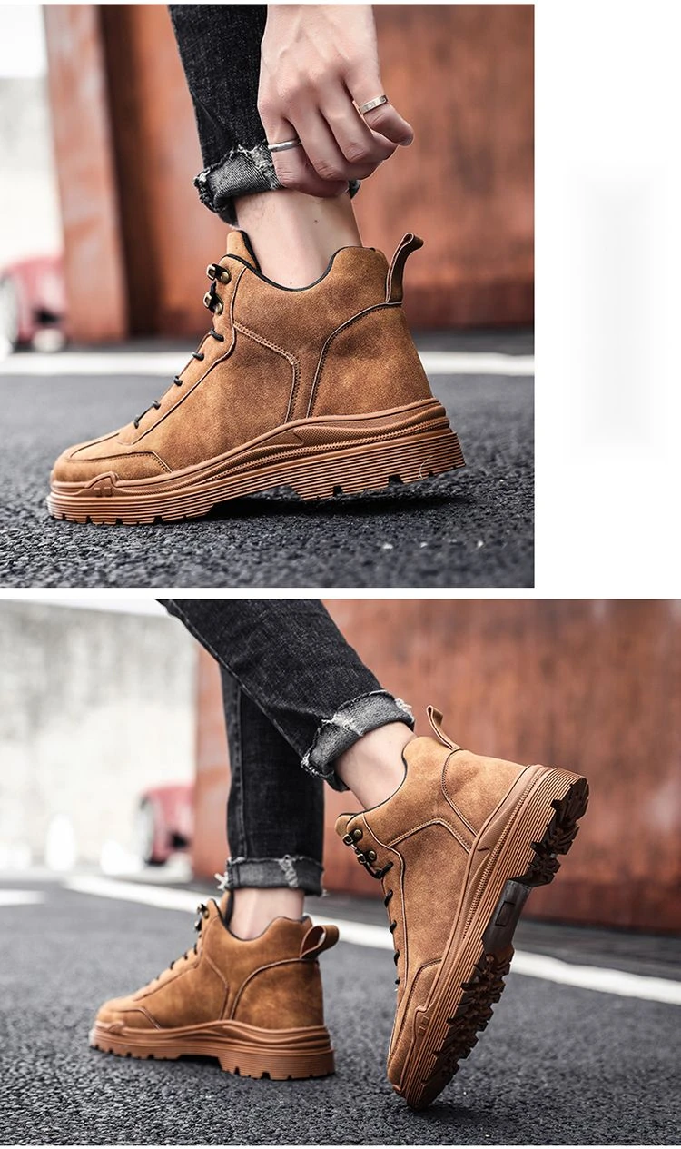 Warm Work Boots For Men Velvet Lined Winter Shoes Cold Resistant_voghion.com