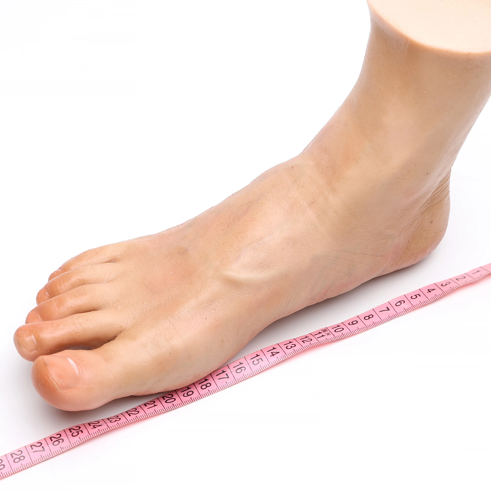 길이 26cm 남성 실리콘 발 모델 시뮬레이션 마네킹 발 신발 양말 디스플레이 페티쉬 매니큐어 연습 문신 TGDZ4388