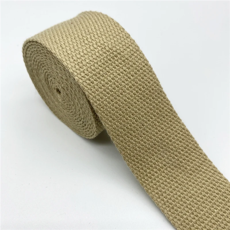 Cotton Webbing Strap Canvas Ribbon for DIY Crafts and Accessories (2 Yards)