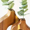 2pcs/set Nordic Wooden Vase Creative Geometric Shape Solid Wood Vase Home Table Decoration Hotel Homestay Vase Decoration 3