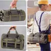 1 Piece Multifunctional Roll Up Tool Bag, Wrench Roll, Car First Aid Kit Wrap Roll Organizer, Hanging Tool Zipper Tote Bag 5