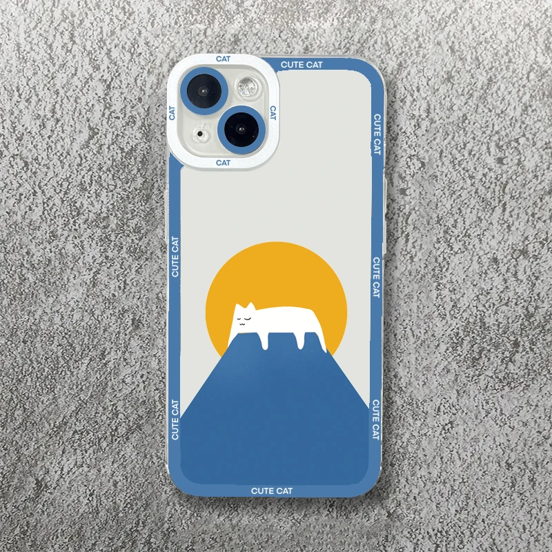 Adorable Black Cat Clear Phone Case - Soft Shell Cover