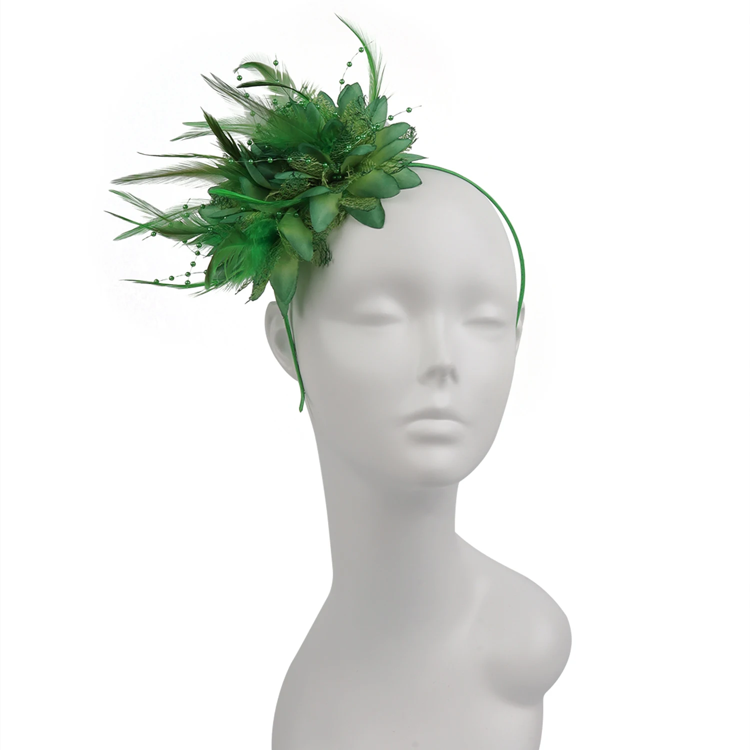2025, neue Damen-Fascinator, Stirnband, Blume, Feder, Netzgarn, Cocktail, Teeparty, Alice, Kopfbedeckung, Hochzeit, Haarschmuck – Detail 5