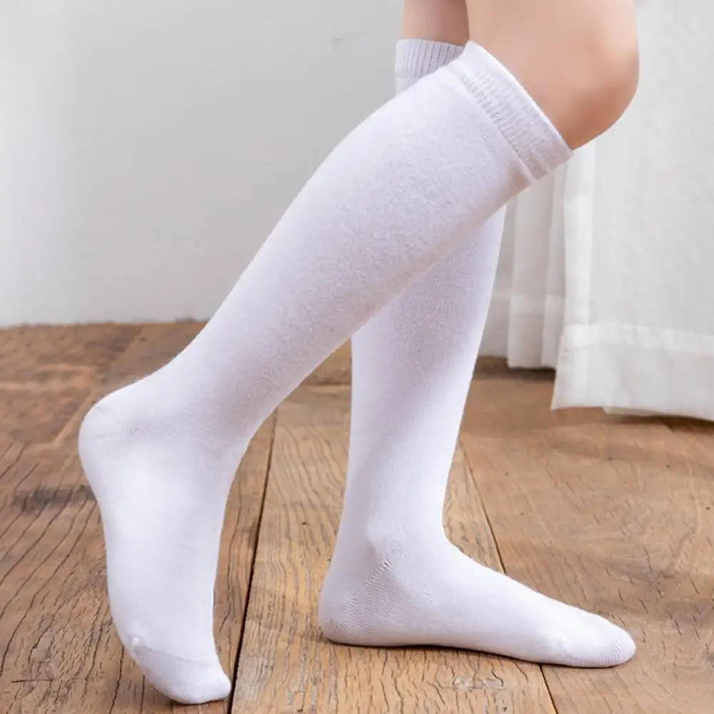 30cm Black White Soild Color Long Socks Women Stockings Lolita Ladies Girls Warm Knee Socks 1