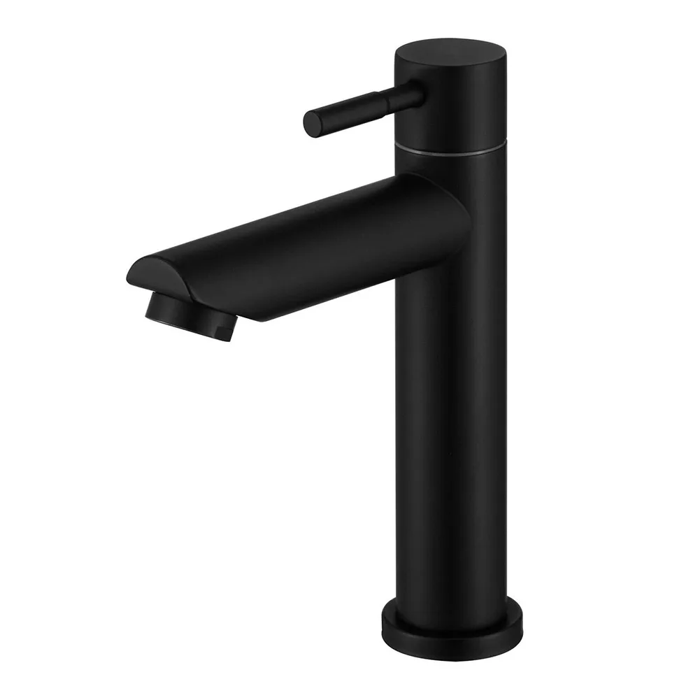 

Black Kitchen Sink Faucet Stainless Steel Washbasin Faucets Water Tap For Kitchen Bathroom Basin Cold Matte Sink