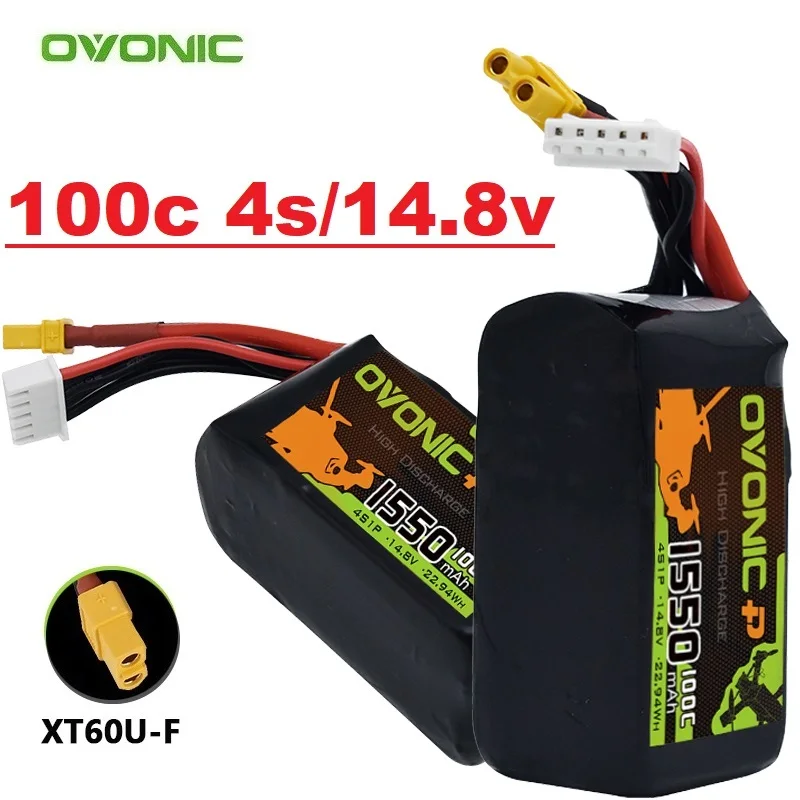 

Оригинальный аккумулятор 4S 14,8 В 1550 мАч 100C LiPo для радиоуправляемого вертолета квадрокоптера FPV гоночного дрона с аккумулятором XT60 14,8 в для дрона