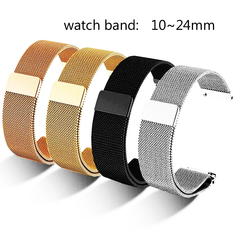 

2024 Year milanese Watch band 10mm 12mm 14mm 16mm 18mm 20mm 22mm 24mm Watch strap for General watch Wristbands