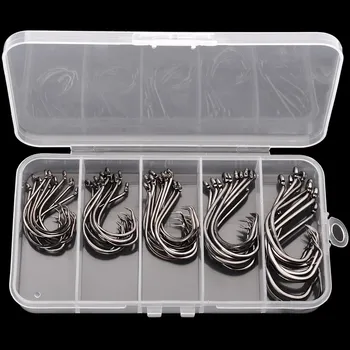 50pcs/Box Barbed Catfish Fishing Hooks 1