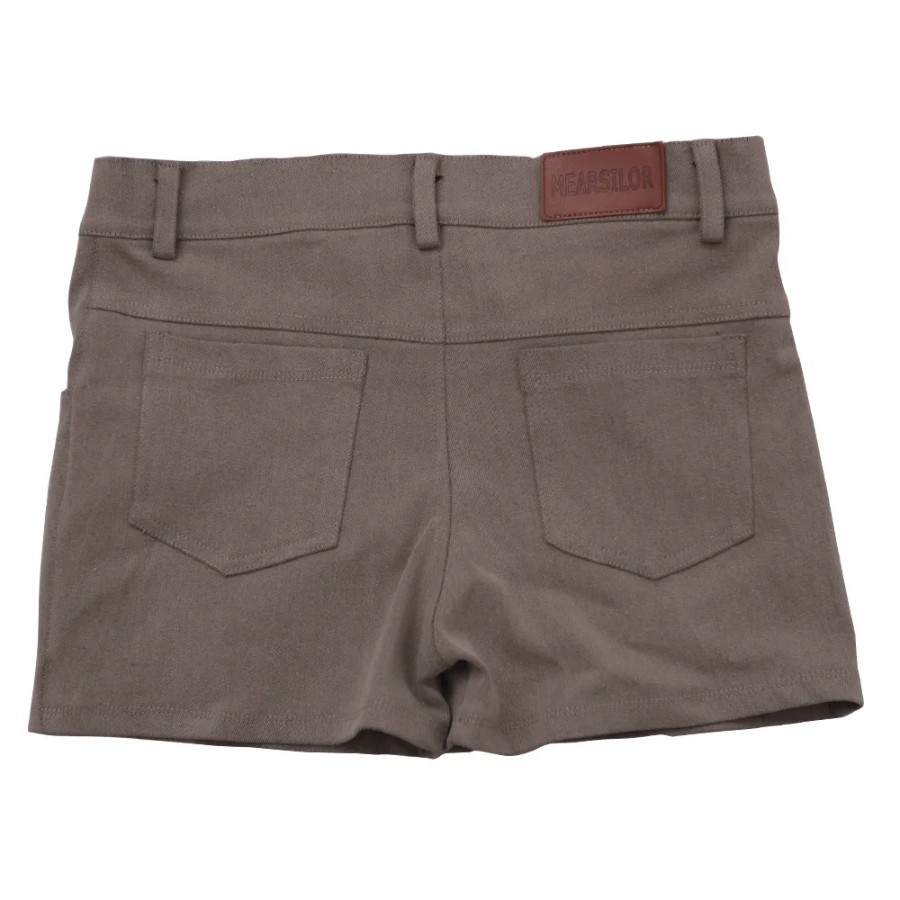 Mans Summer Mid-Waist Jeans Casual Denim Pants Tight Linen Shorts Slim Fit Elastic Style Skinny Small Straight Foot Boxer Shorts