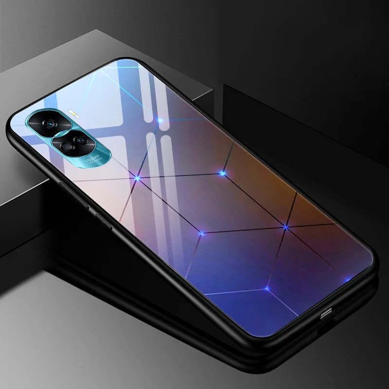 Luxury Tempered Glass Phone Case with Bumper - Cute Design