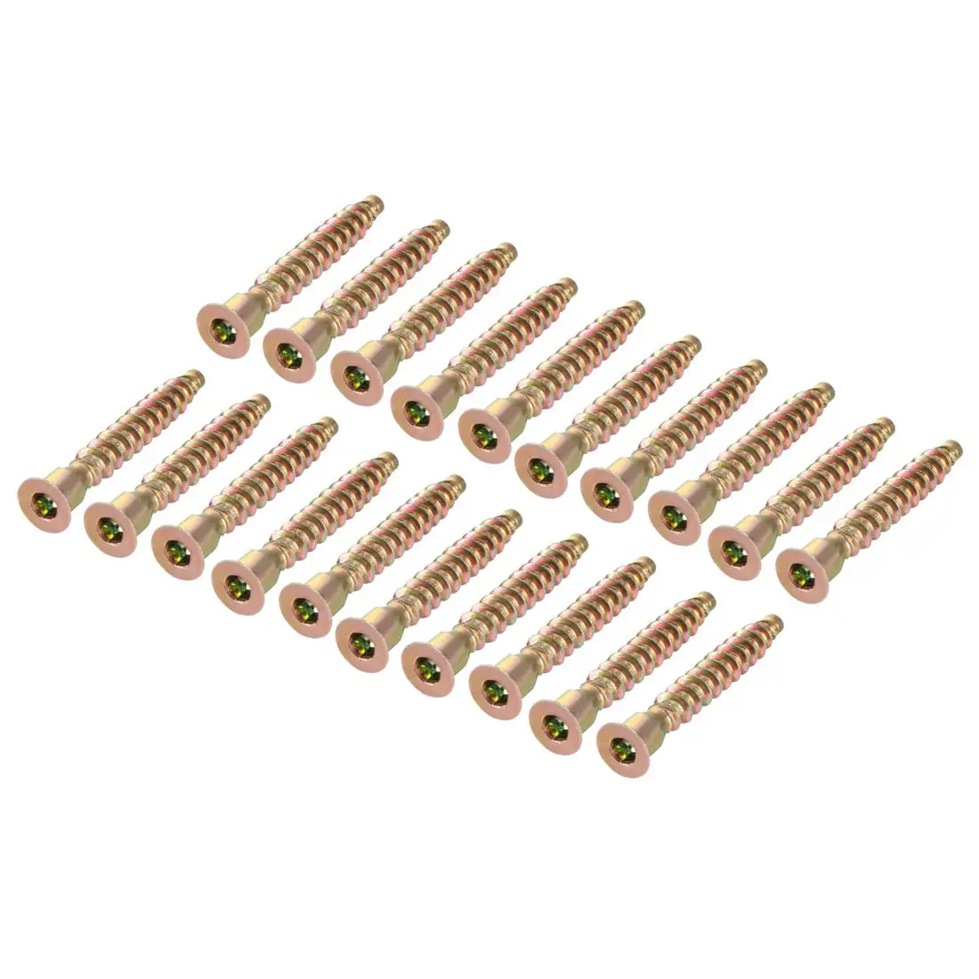 

Furniture Confirmat Screw 7x49mm Hex Socket Wood Screws Bronze Tone 20pcs