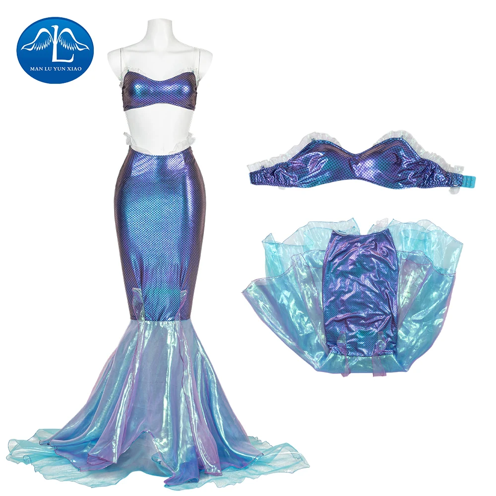 

2023 Mermaid Cosplay Princess Dress New Movies fish Cosplay Girls Costume Birthday Party Carnival Halloween Clothes