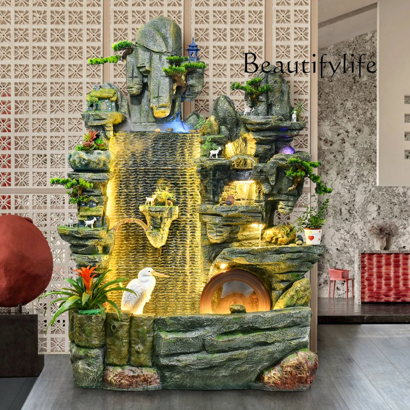 

Artificial Mountain and Fountain Living Room Waterscape Decoration Humidifier Floor Office Home Decoration