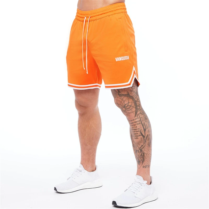 New Summer Men's Shorts Outdoor Sports Fitness Basketball Training Shorts Mesh Quick Drying Breathable Bodybuilding Beach Pants